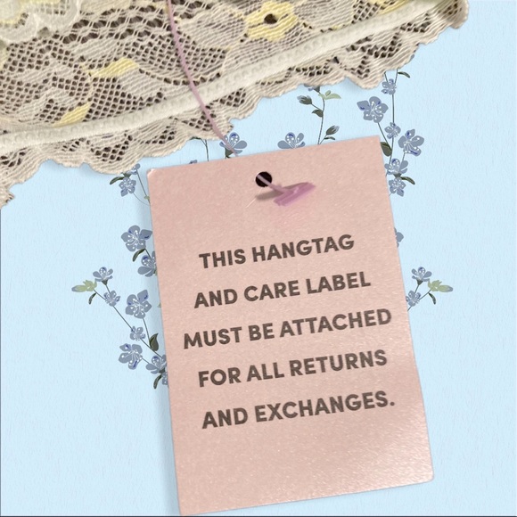 NWT Savage X Fenty Floral Laced Up Cheeky Panty in a Light Green Size Small. - Picture 3 of 5